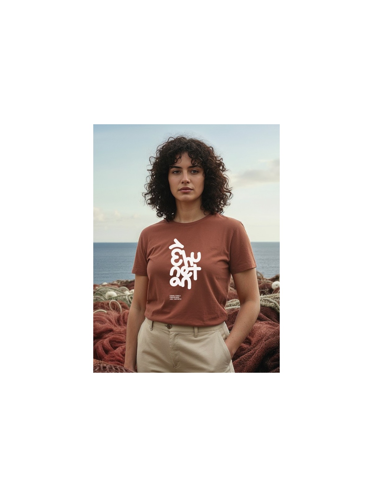 Camiseta recta teja personas adultas