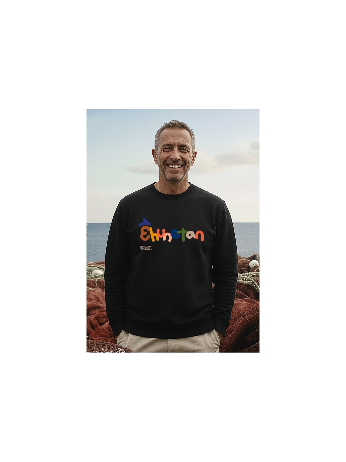 Sudadera negra unisex personas adultas