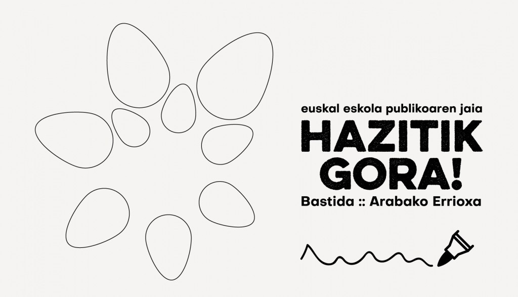 Colorea el logo Hazitik gora!